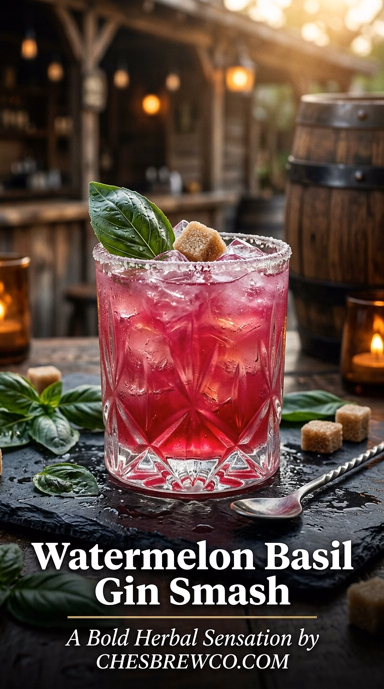 Watermelon Basil Gin Smash