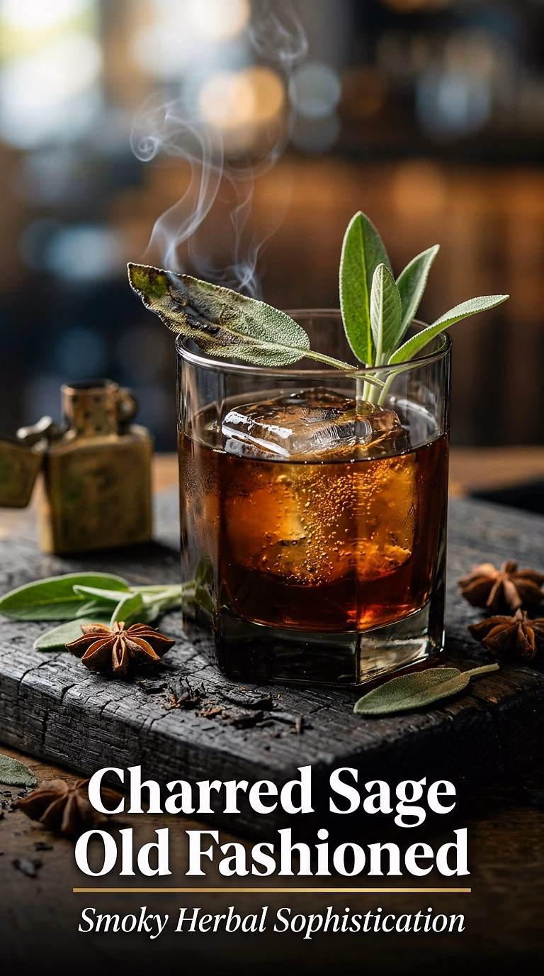 Charred Sage Old Fashioned