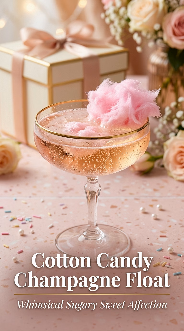 Cotton Candy Champagne Float