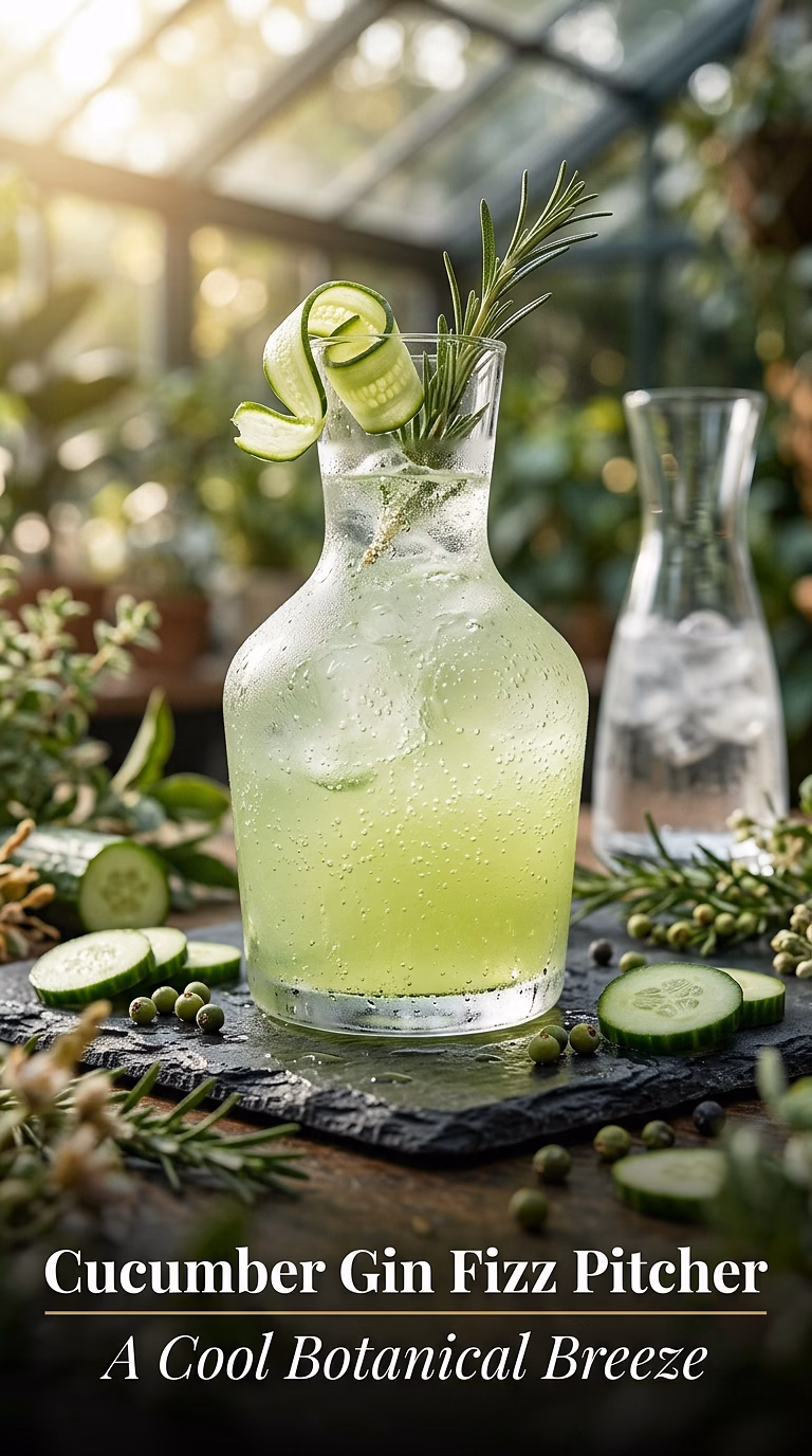 Cucumber Gin Fizz Pitcher