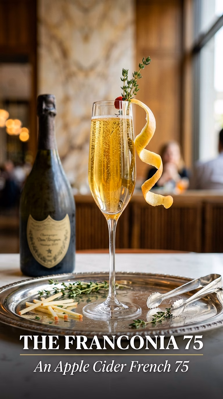 Franconia 75 (The Apple Cider French 75)