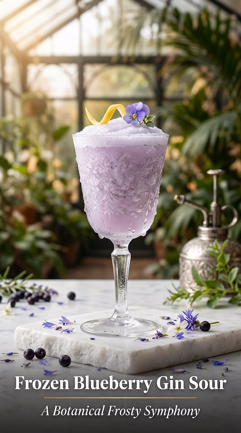 Frozen Blueberry Gin Sour