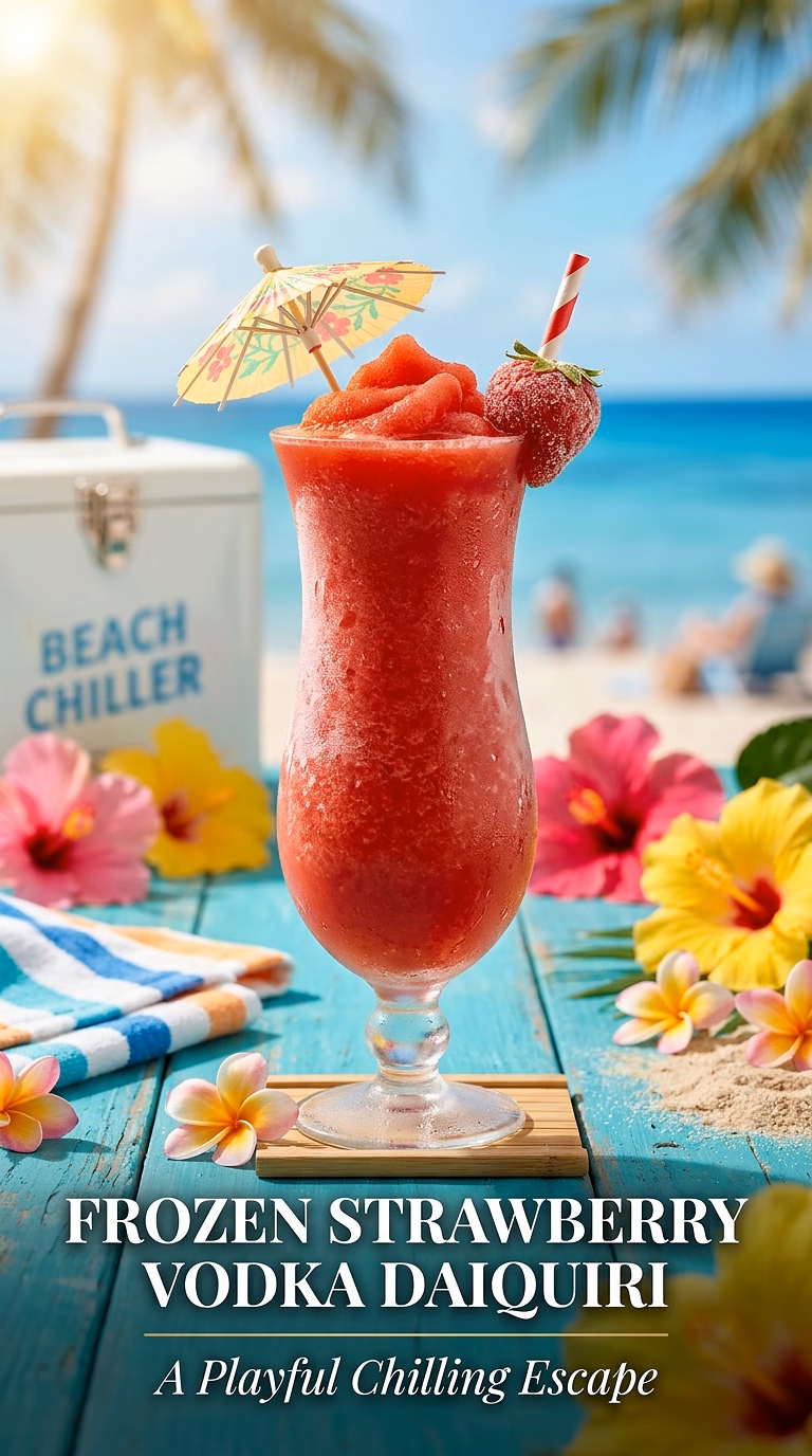 Frozen Strawberry Vodka Daiquiri