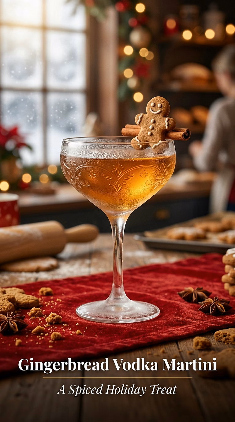 Gingerbread Vodka Martini