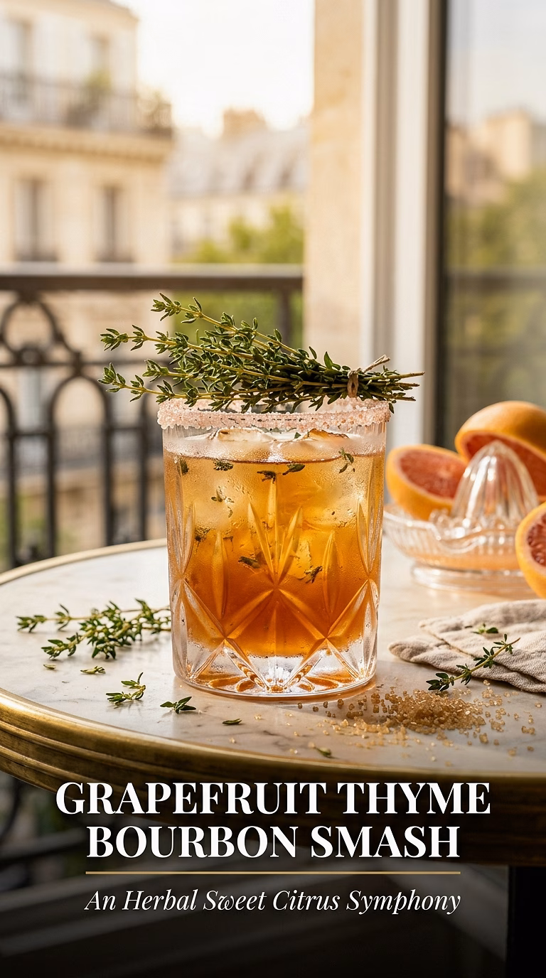 Grapefruit Thyme Bourbon Smash