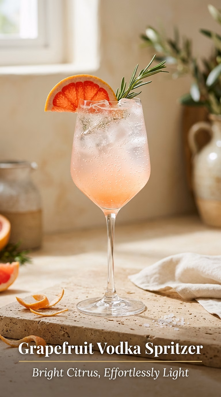 Grapefruit Vodka Spritzer