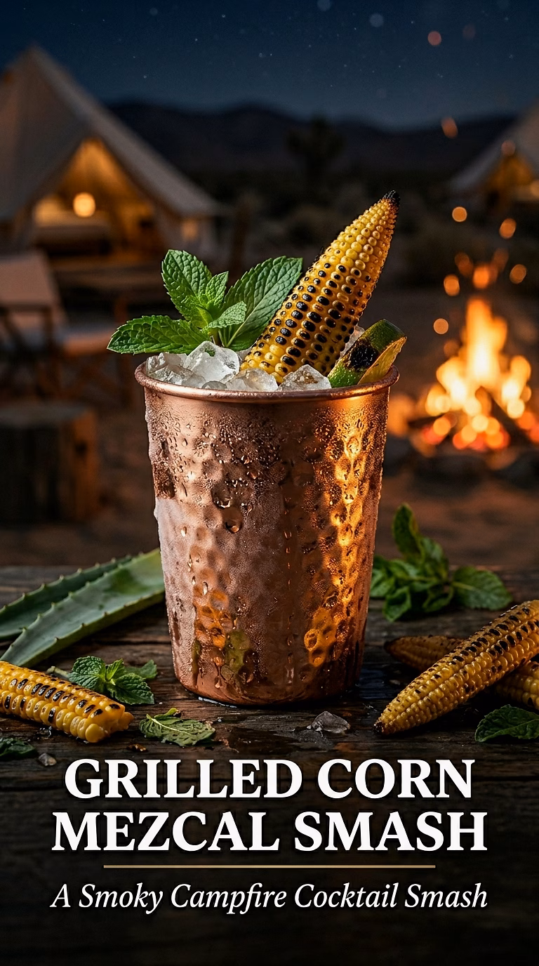 Grilled Corn Mezcal Smash