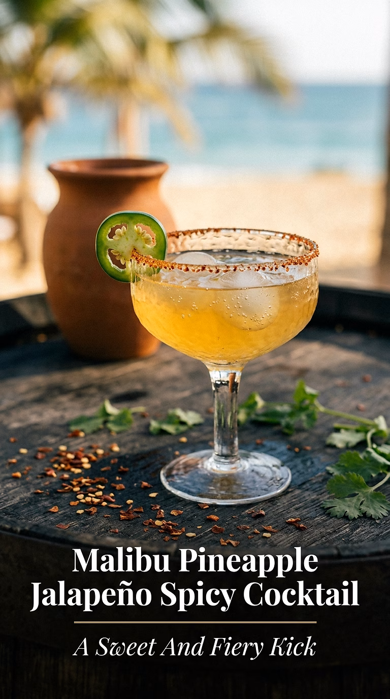 Malibu Pineapple Jalapeño Spicy Cocktail