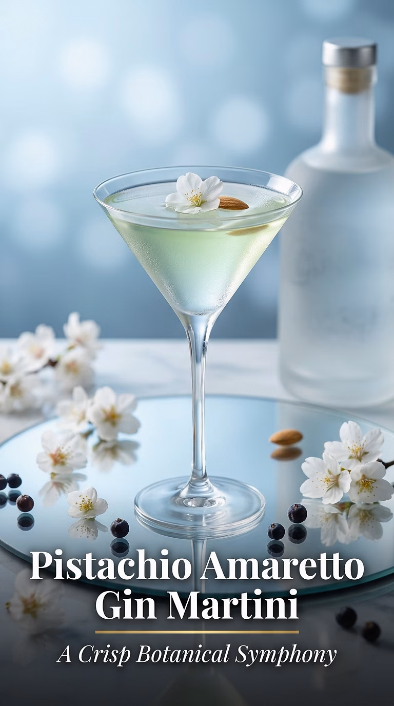 Pistachio Amaretto Gin Martini