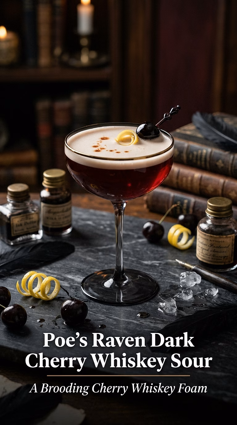Poe's Raven Dark Cherry Whiskey Sour