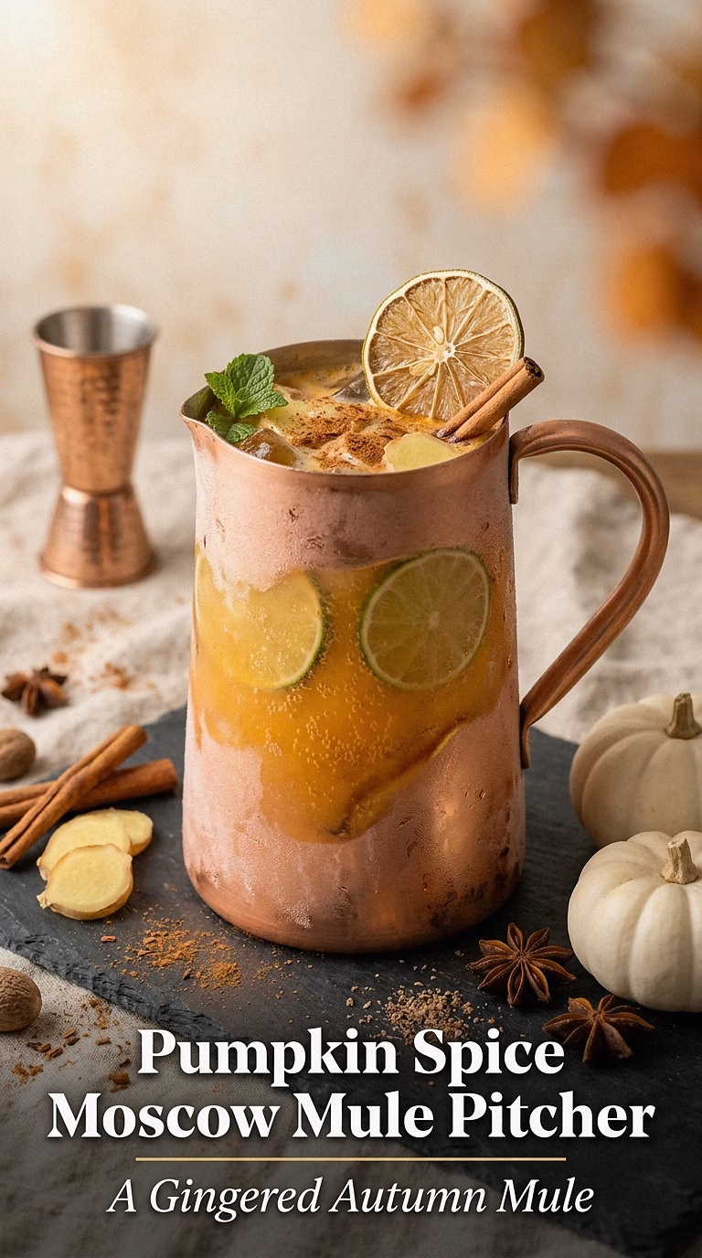 Pumpkin Spice Moscow Mule Pitcher