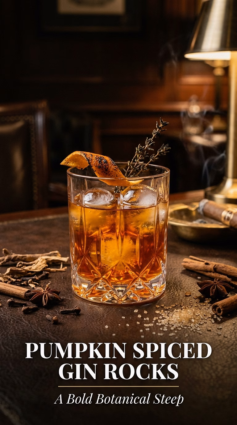 Pumpkin Spiced Gin Rocks