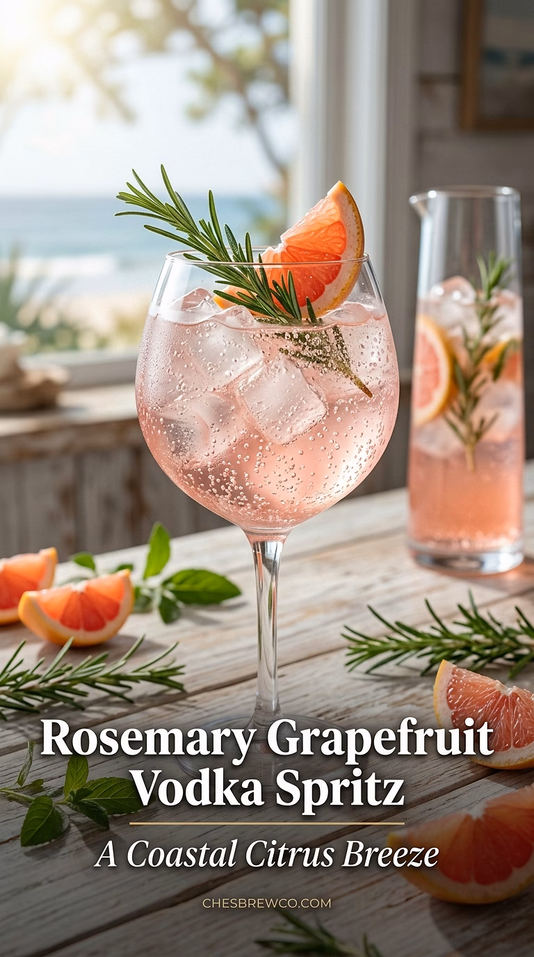 Rosemary Grapefruit Vodka Spritz
