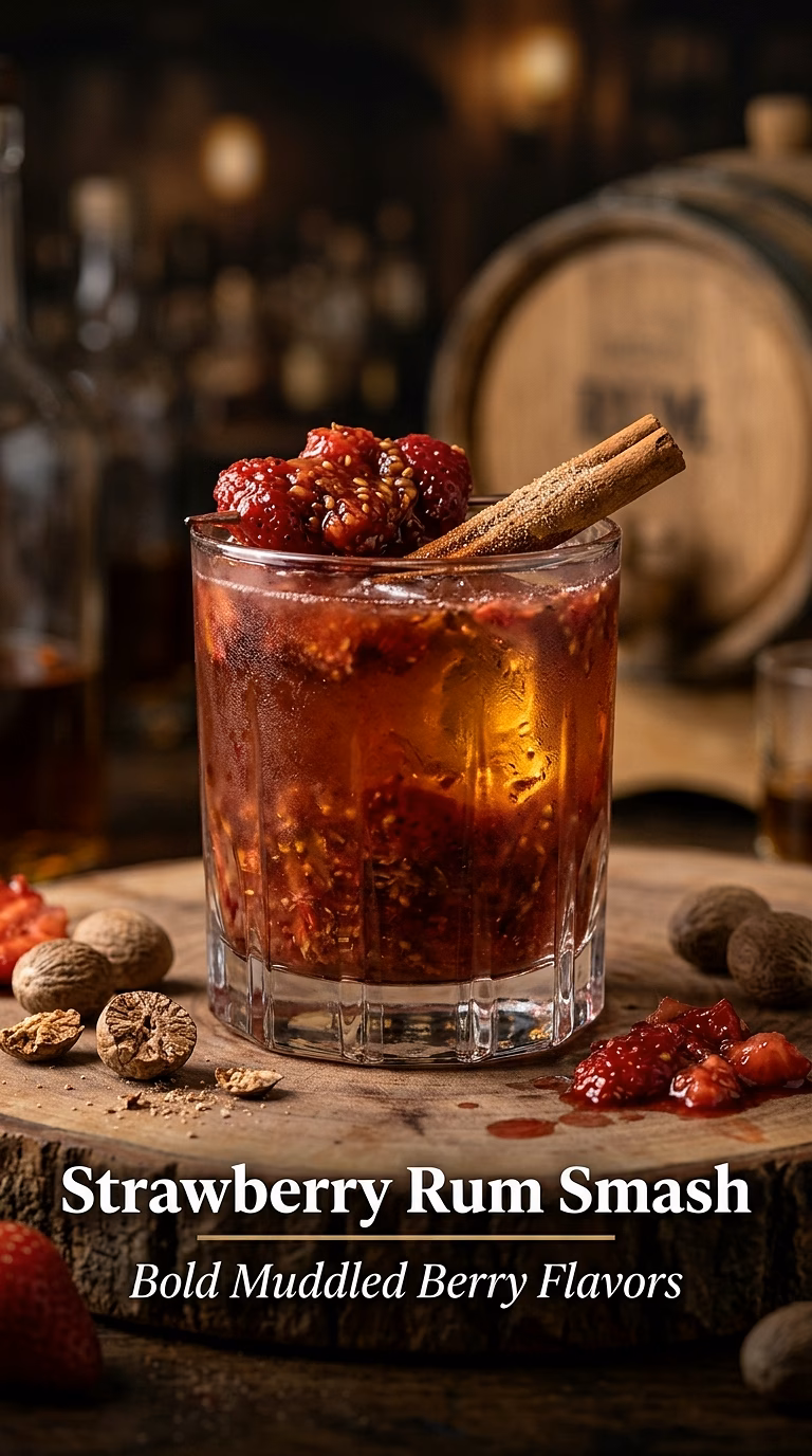 Strawberry Rum Smash
