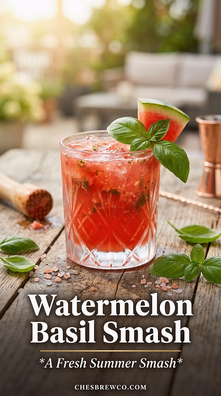 Watermelon Basil Vodka Smash