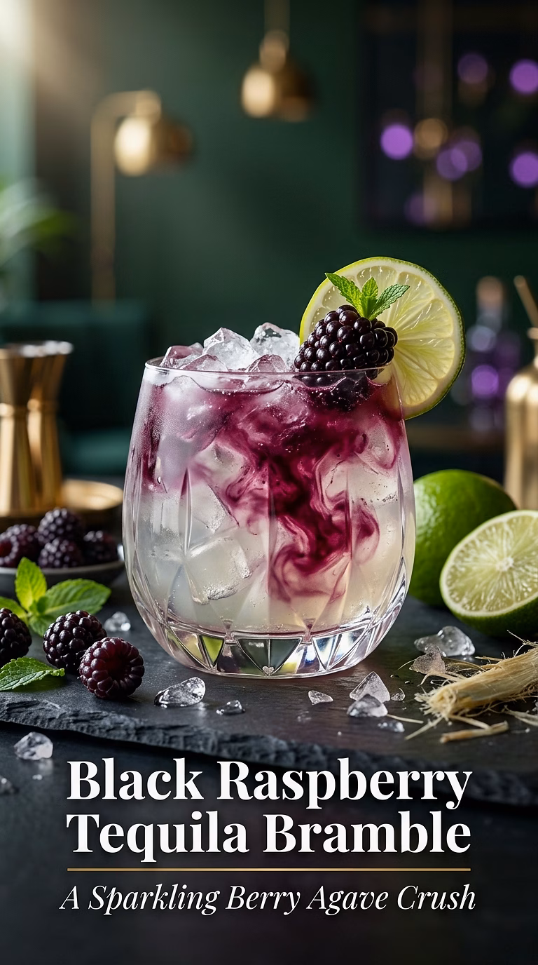 Black Raspberry Tequila Bramble