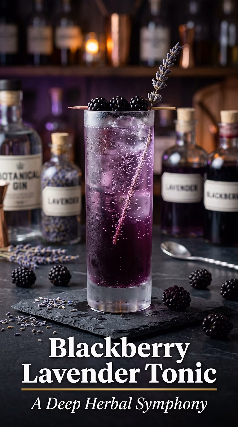 Blackberry Lavender Gin and Tonic