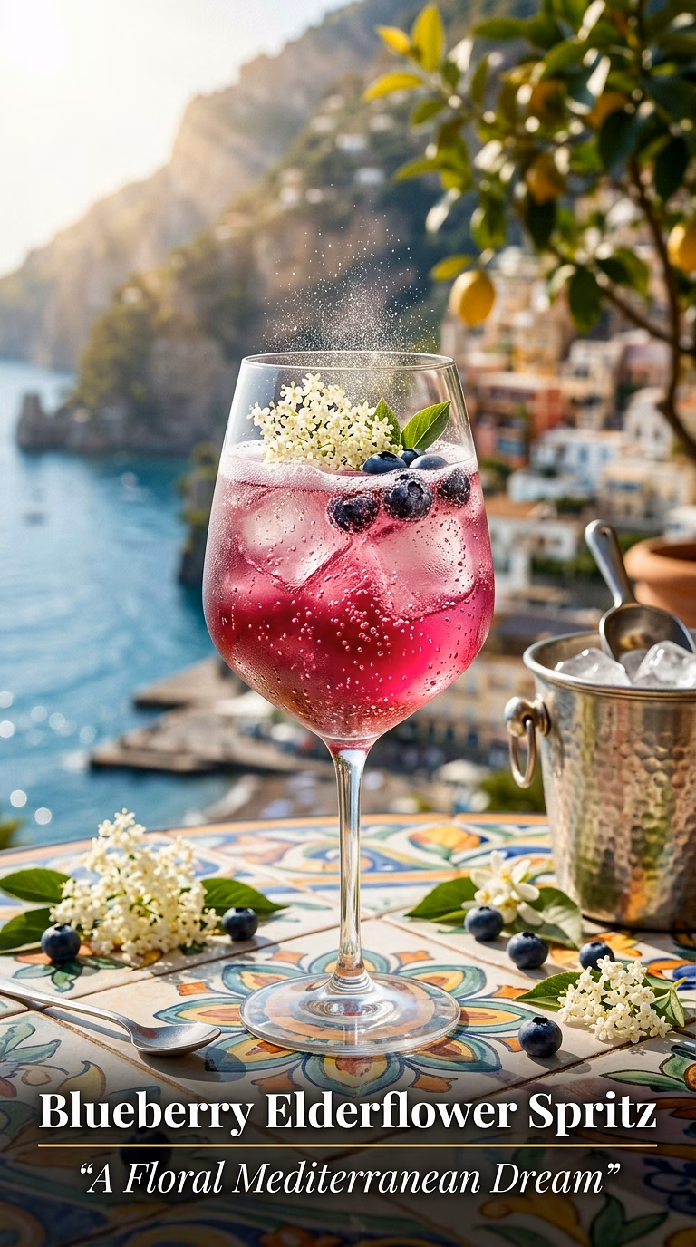 Blueberry Elderflower Gin Spritz