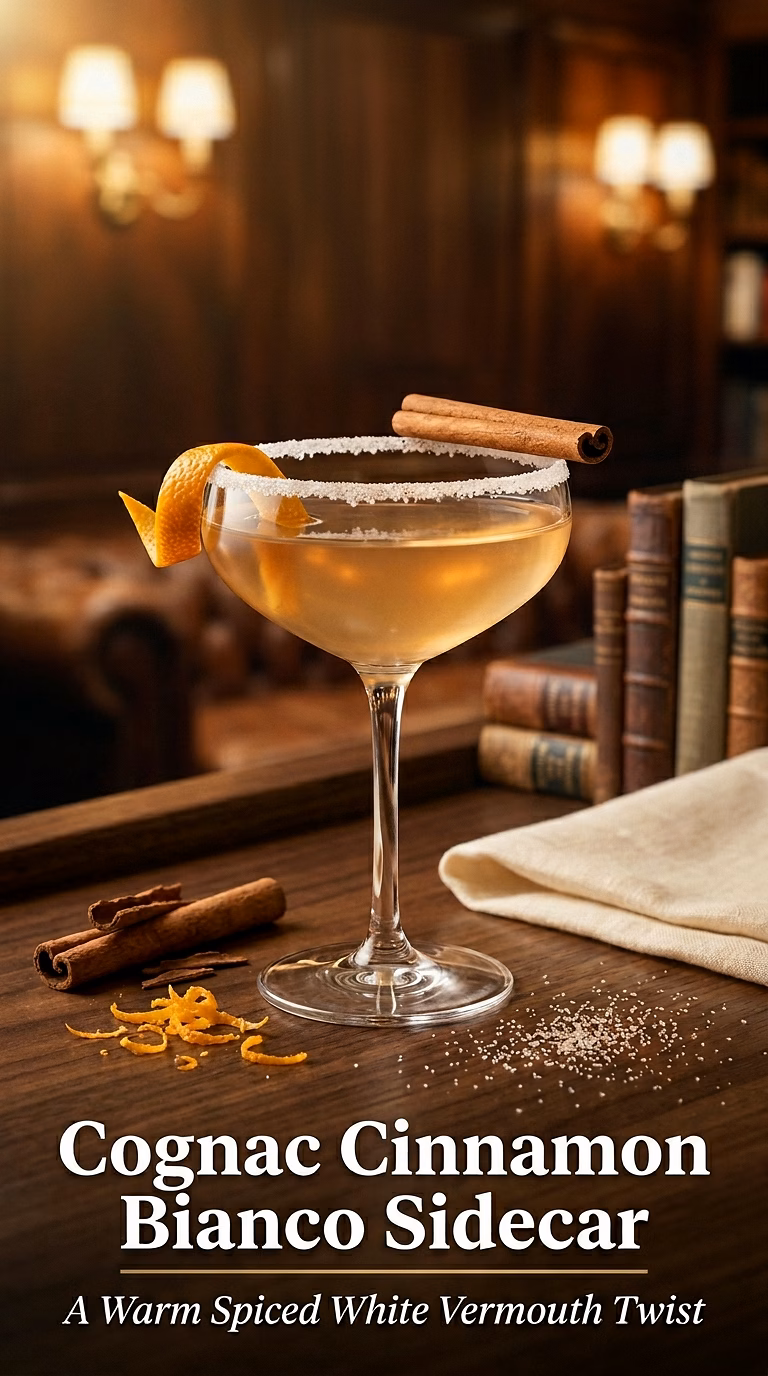 Cognac Cinnamon Bianco Sidecar