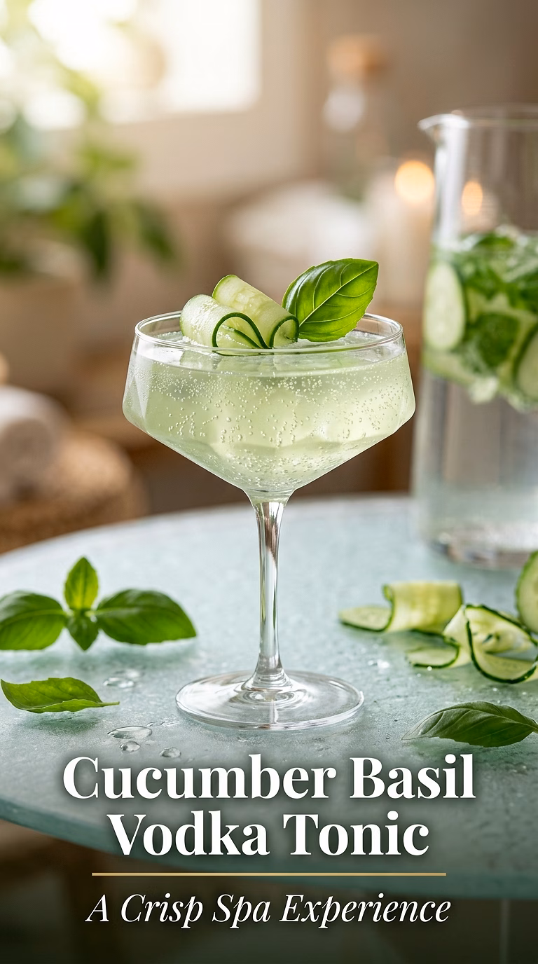 Cucumber Basil Vodka Tonic