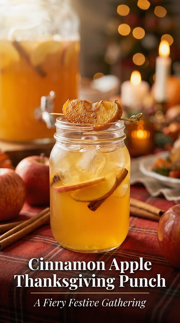 Fireball Cinnamon Apple Thanksgiving Punch
