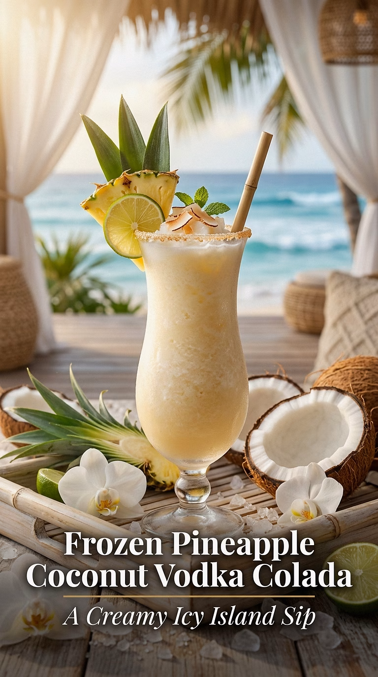Frozen Pineapple Coconut Vodka Colada