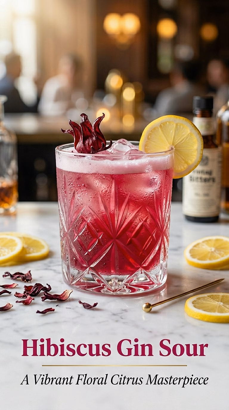 Hibiscus Gin Sour