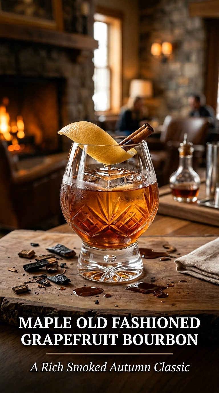 Maple Old Fashioned Grapefruit Bourbon