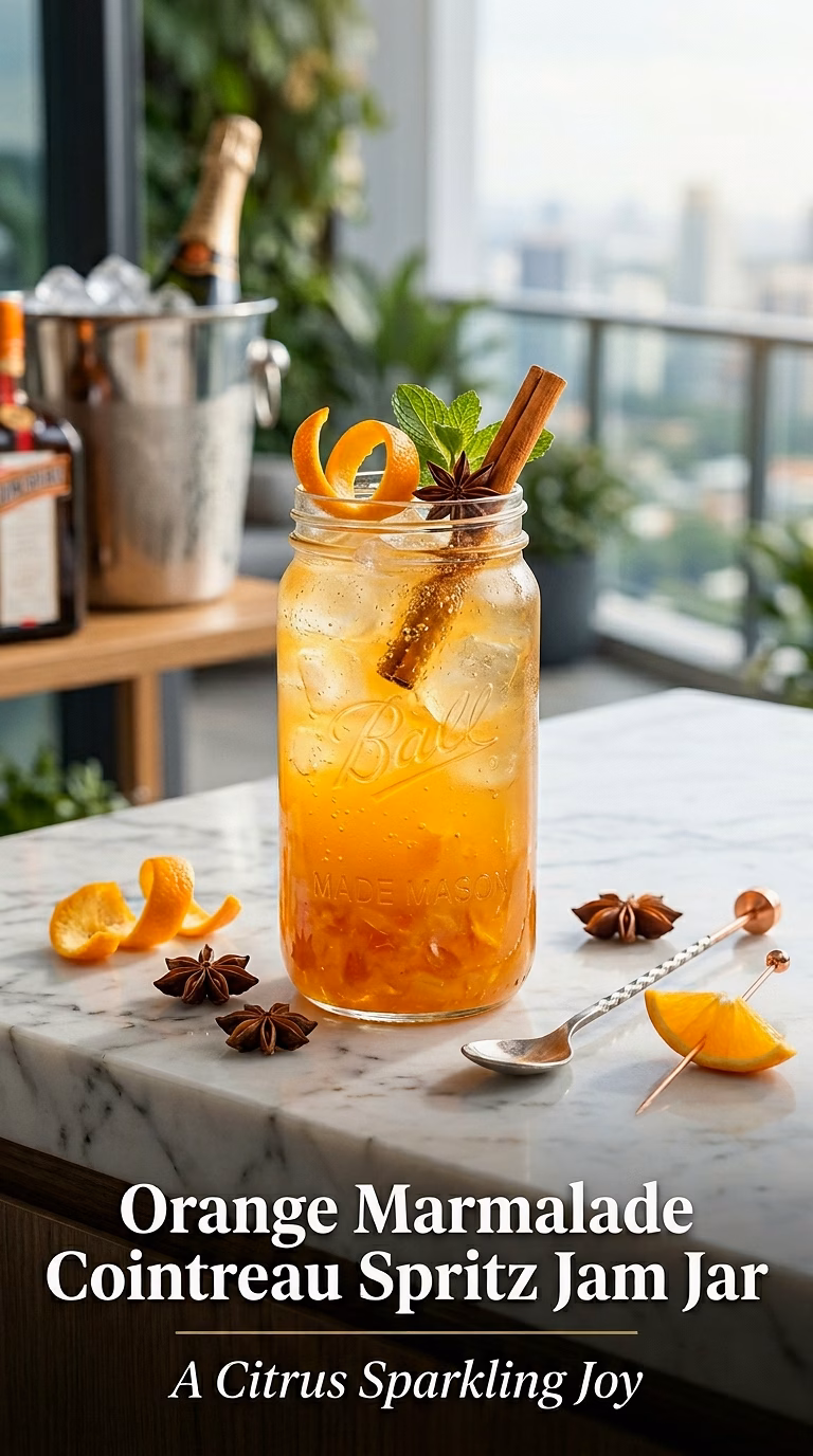 Orange Marmalade Cointreau Spritz Jam Jar