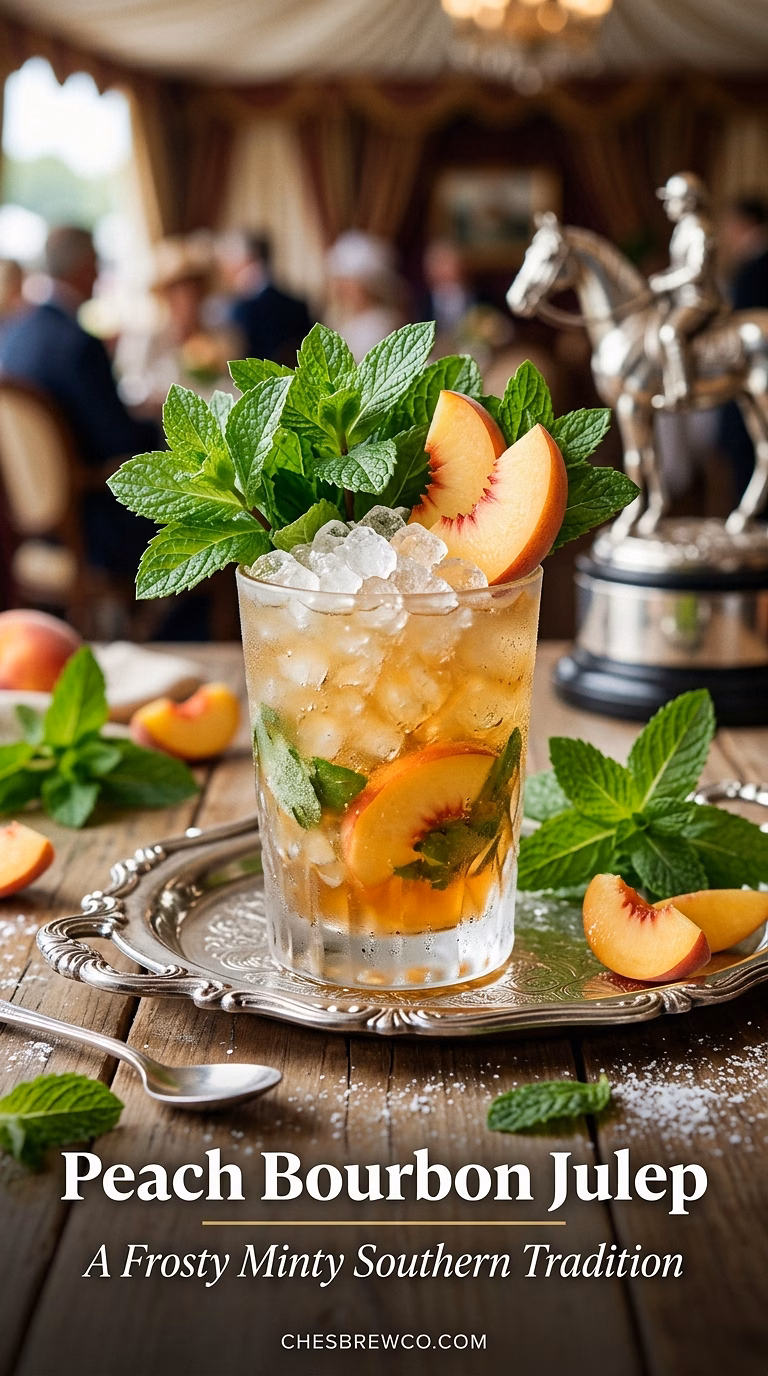 Peach Bourbon Mint Julep