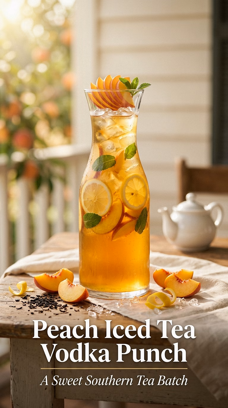 Peach Iced Tea Vodka Punch