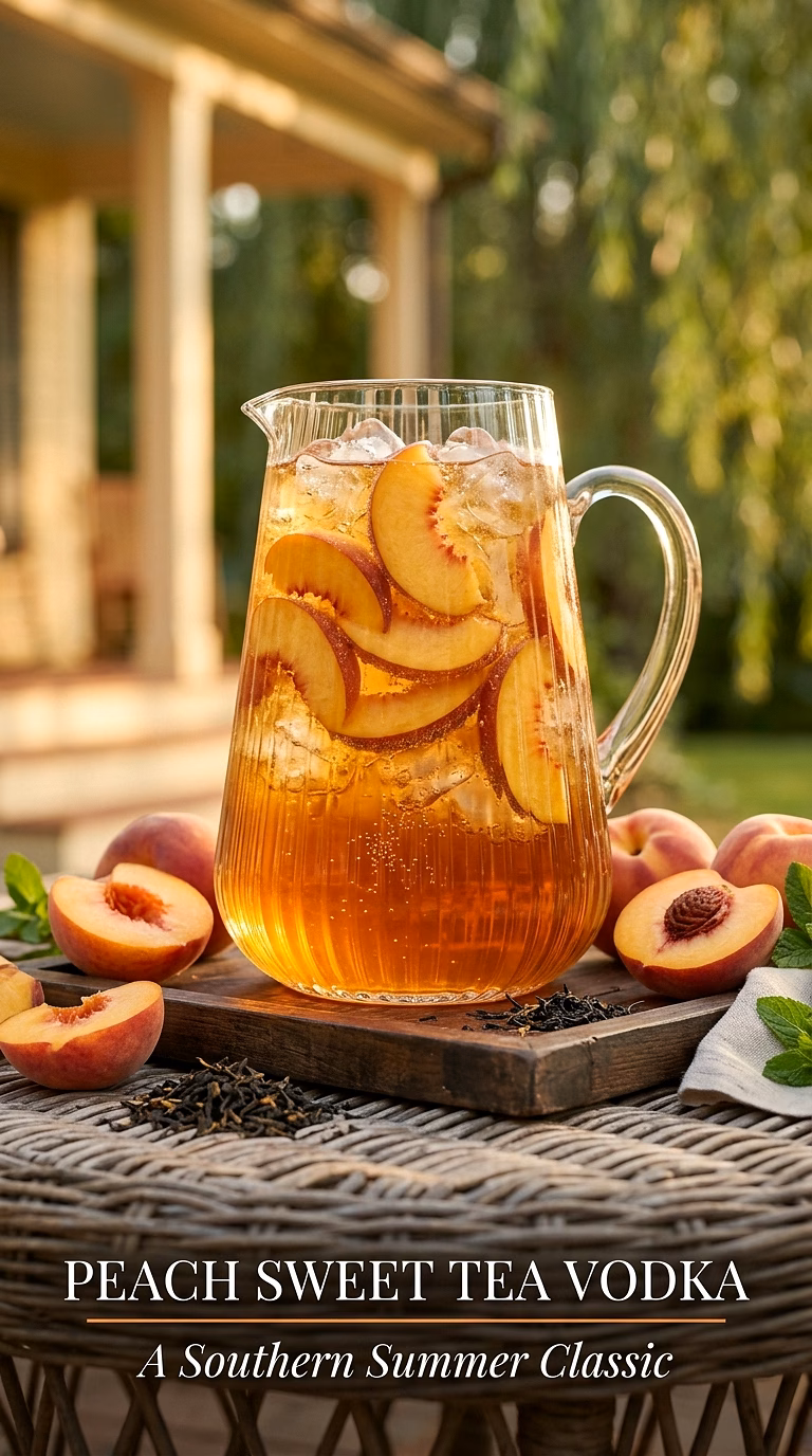 Peach Sweet Tea Vodka Pitcher