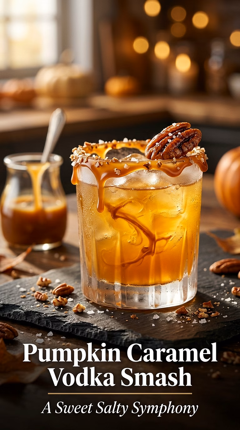 Pumpkin Caramel Vodka Smash