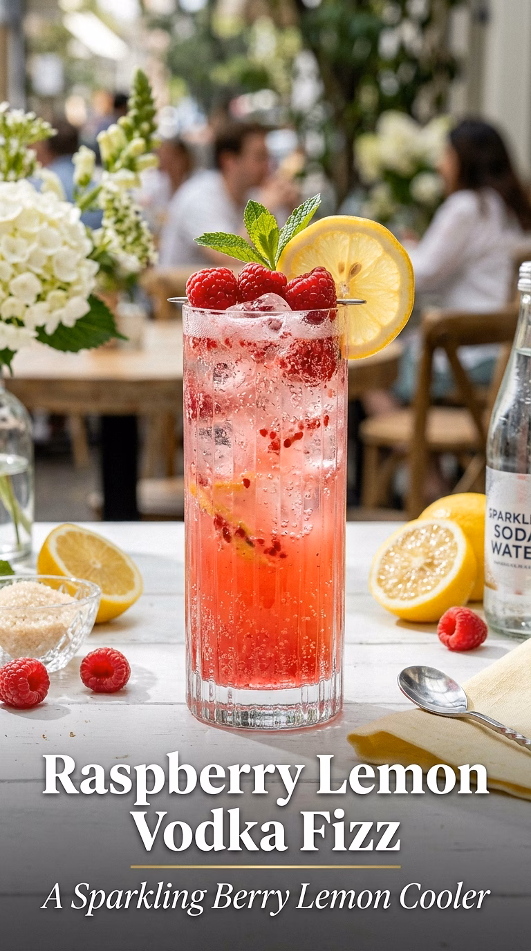 Raspberry Lemon Vodka Fizz