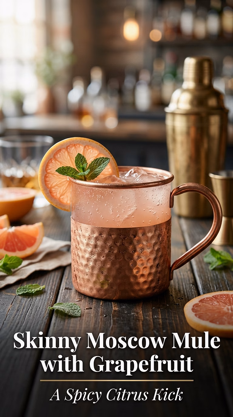 Skinny Moscow Mule with Grapefruit