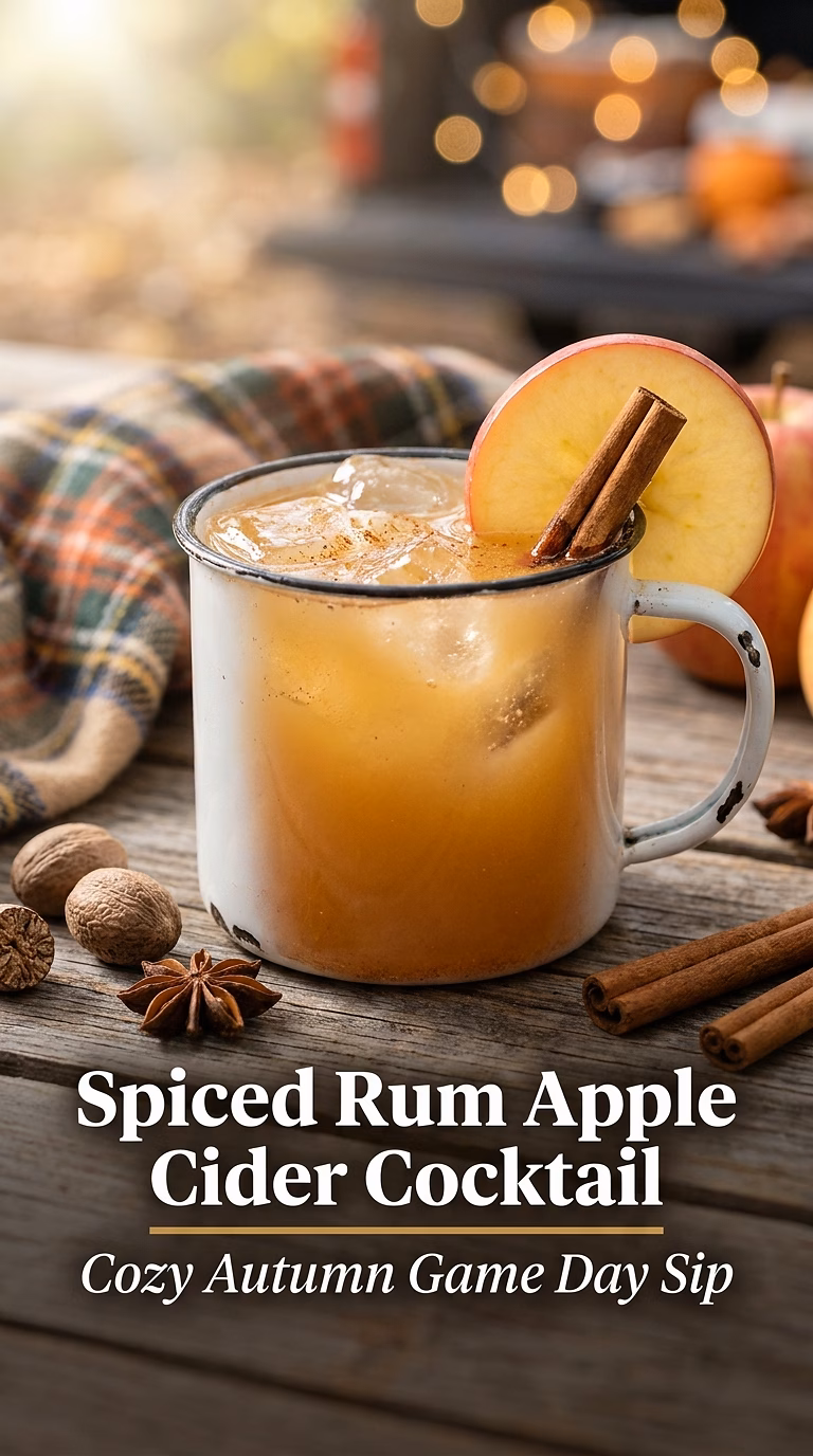 Spiced Rum Apple Cider Cocktail