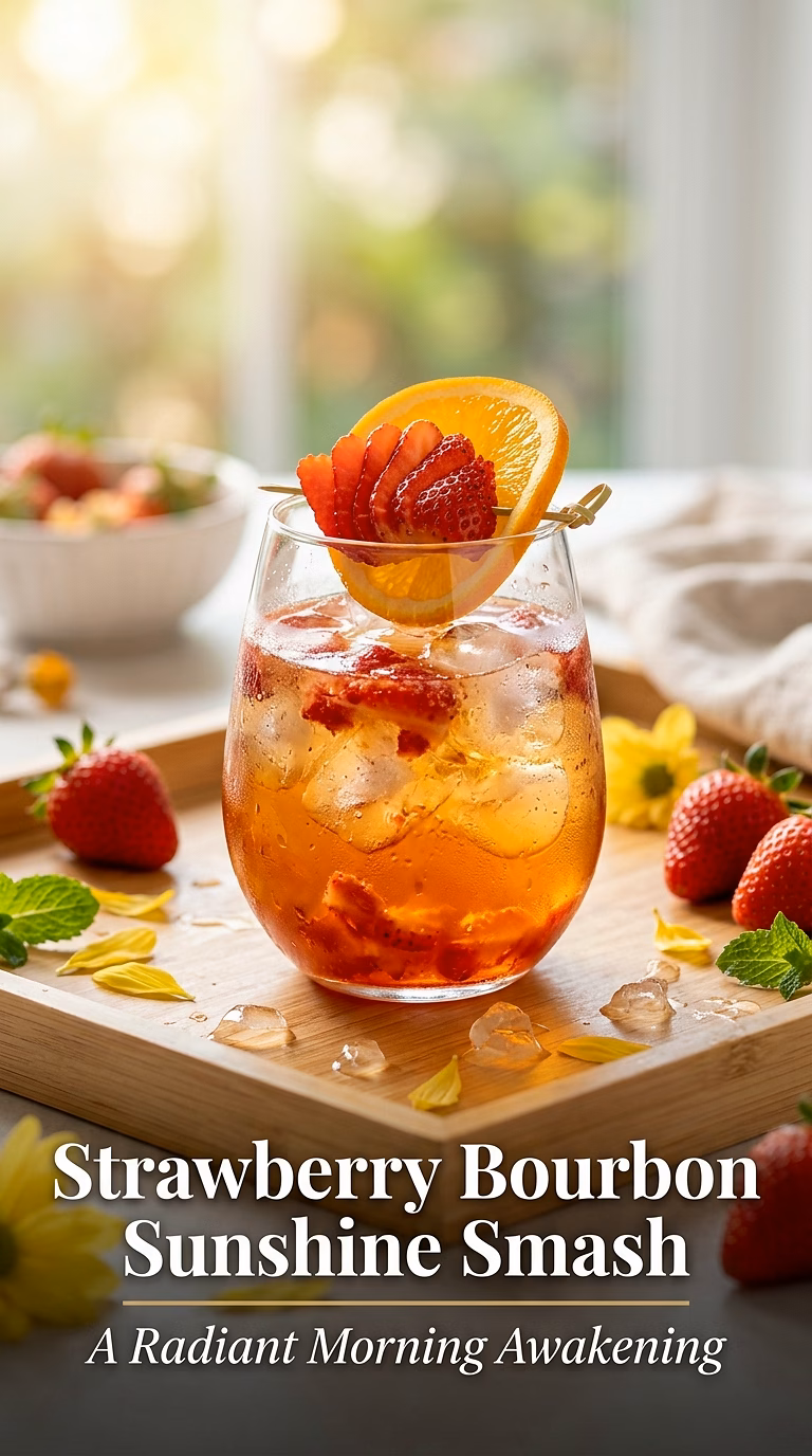 Strawberry Bourbon Sunshine Smash