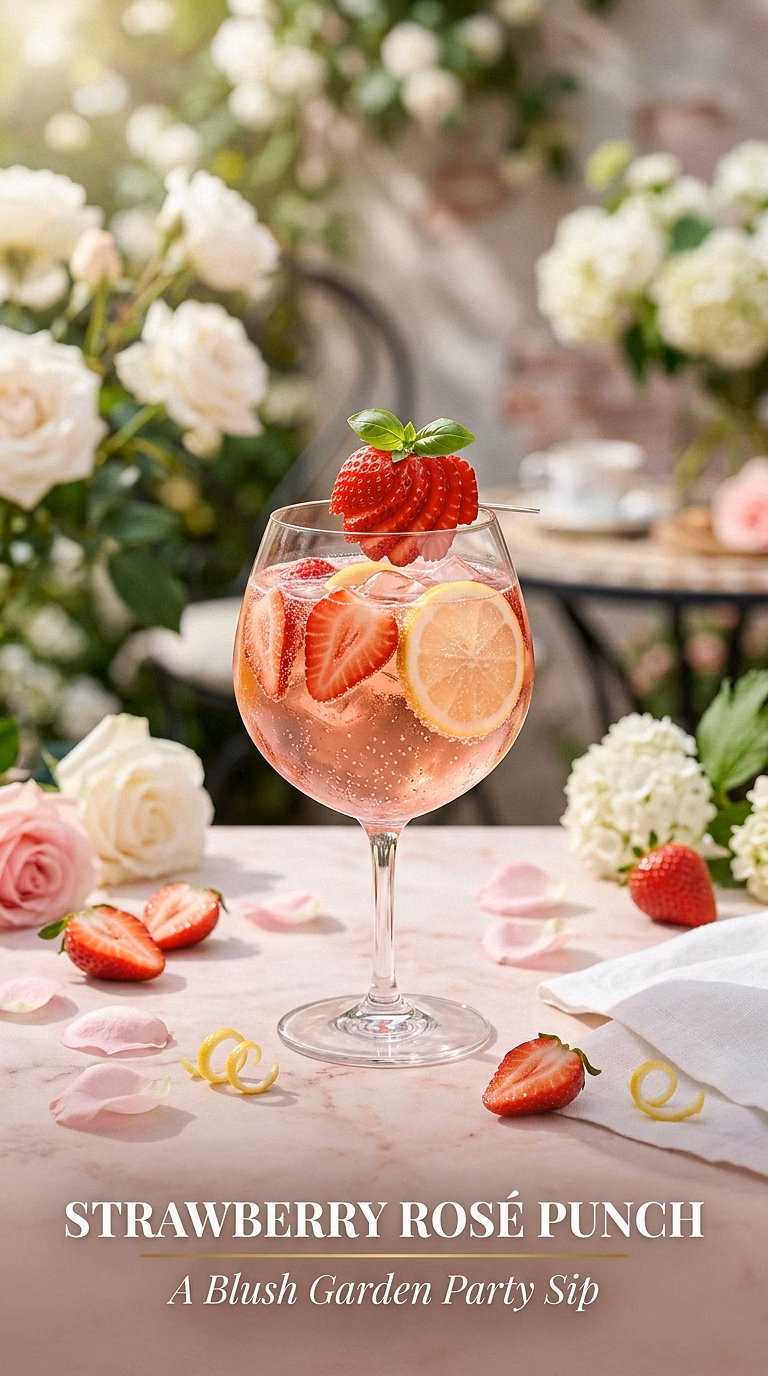 Strawberry Rosé Punch