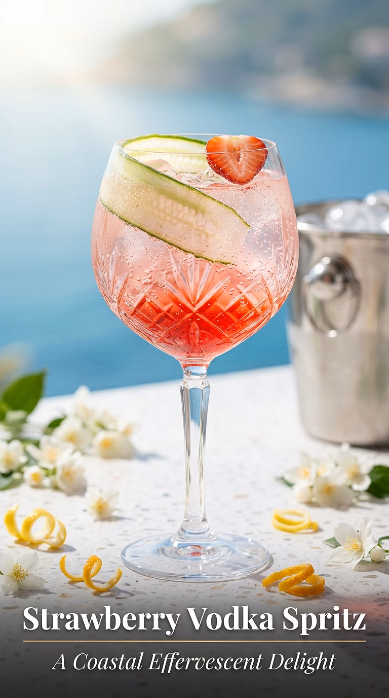 Strawberry Vodka Spritz