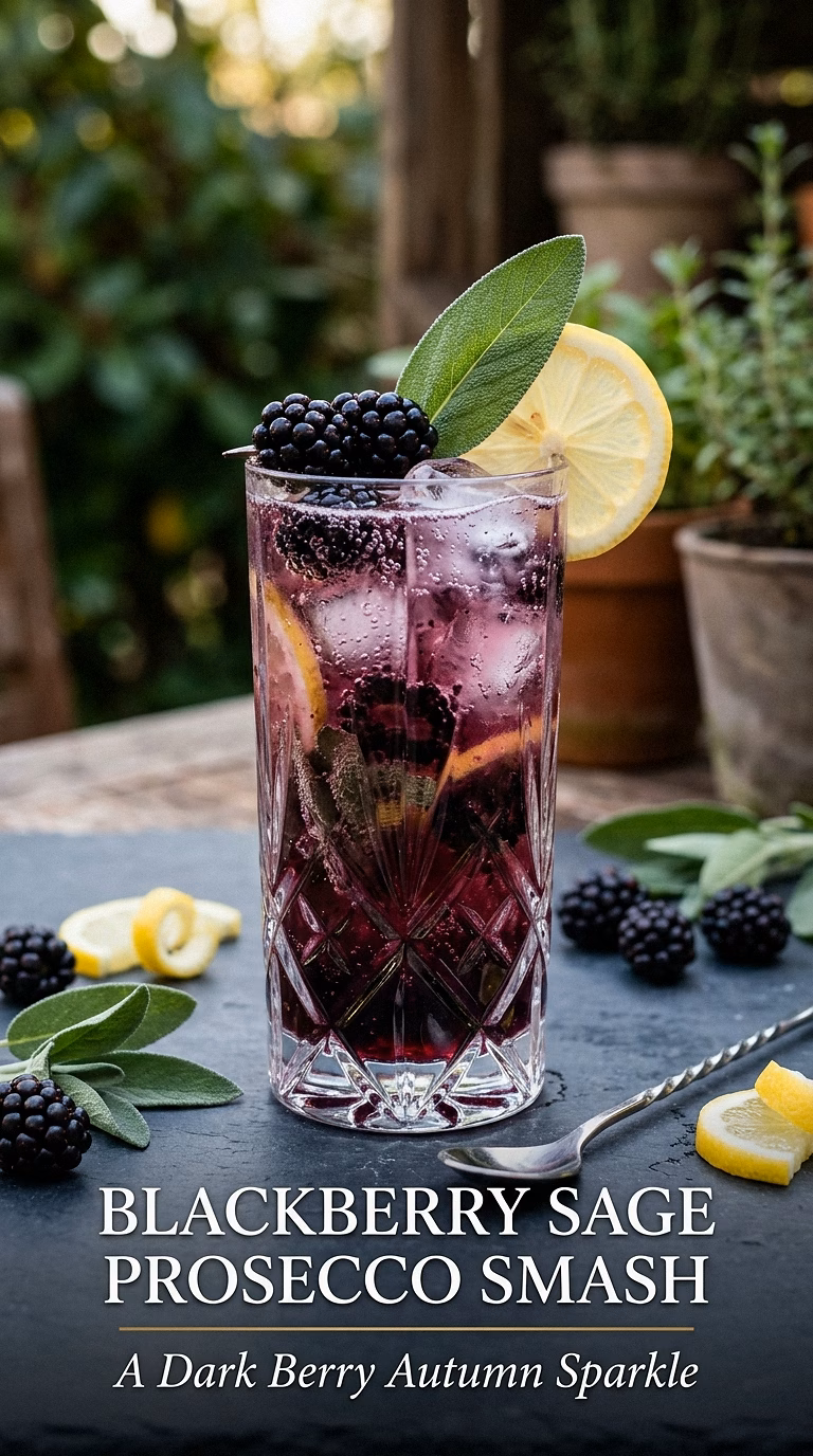 Blackberry Sage Prosecco Smash