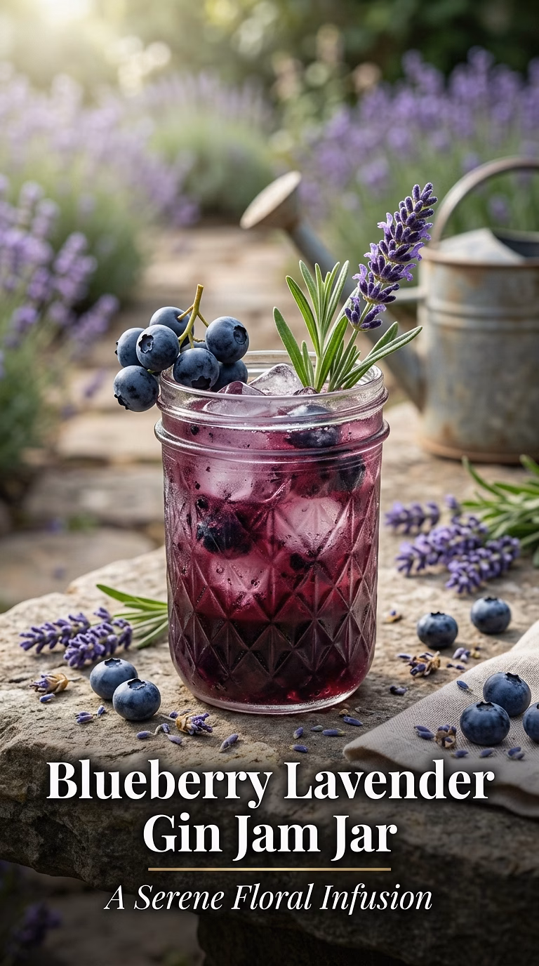 Blueberry Lavender Gin Jam Jar
