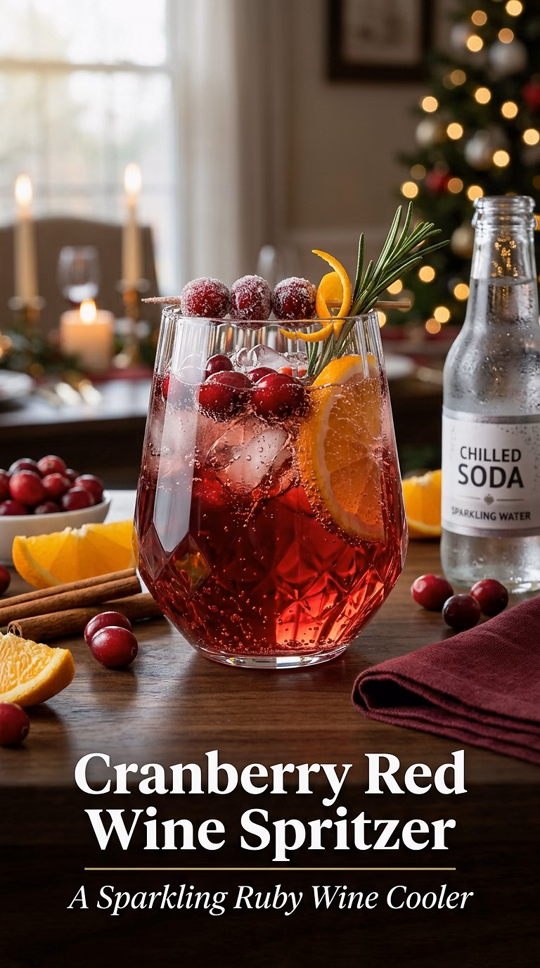 Cranberry Red Wine Spritzer