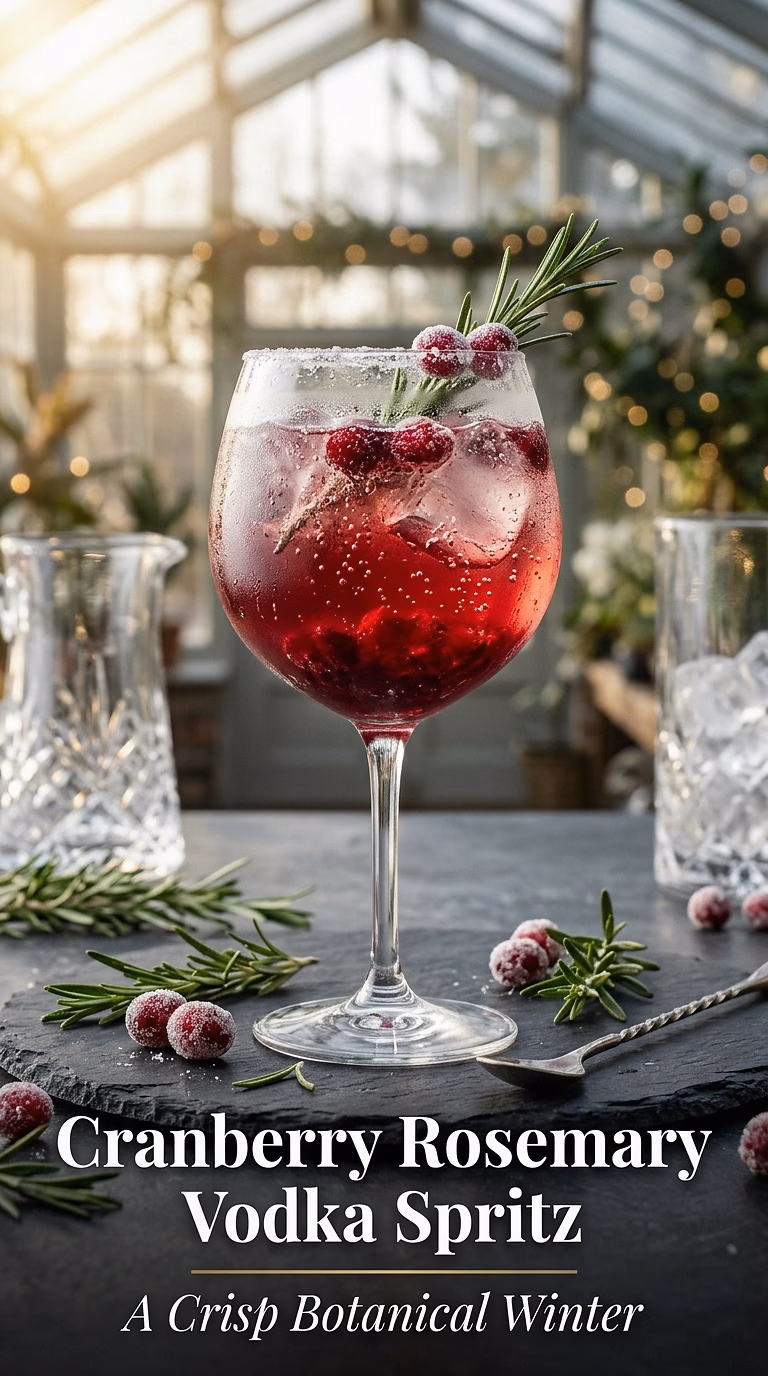 Cranberry Rosemary Vodka Spritz