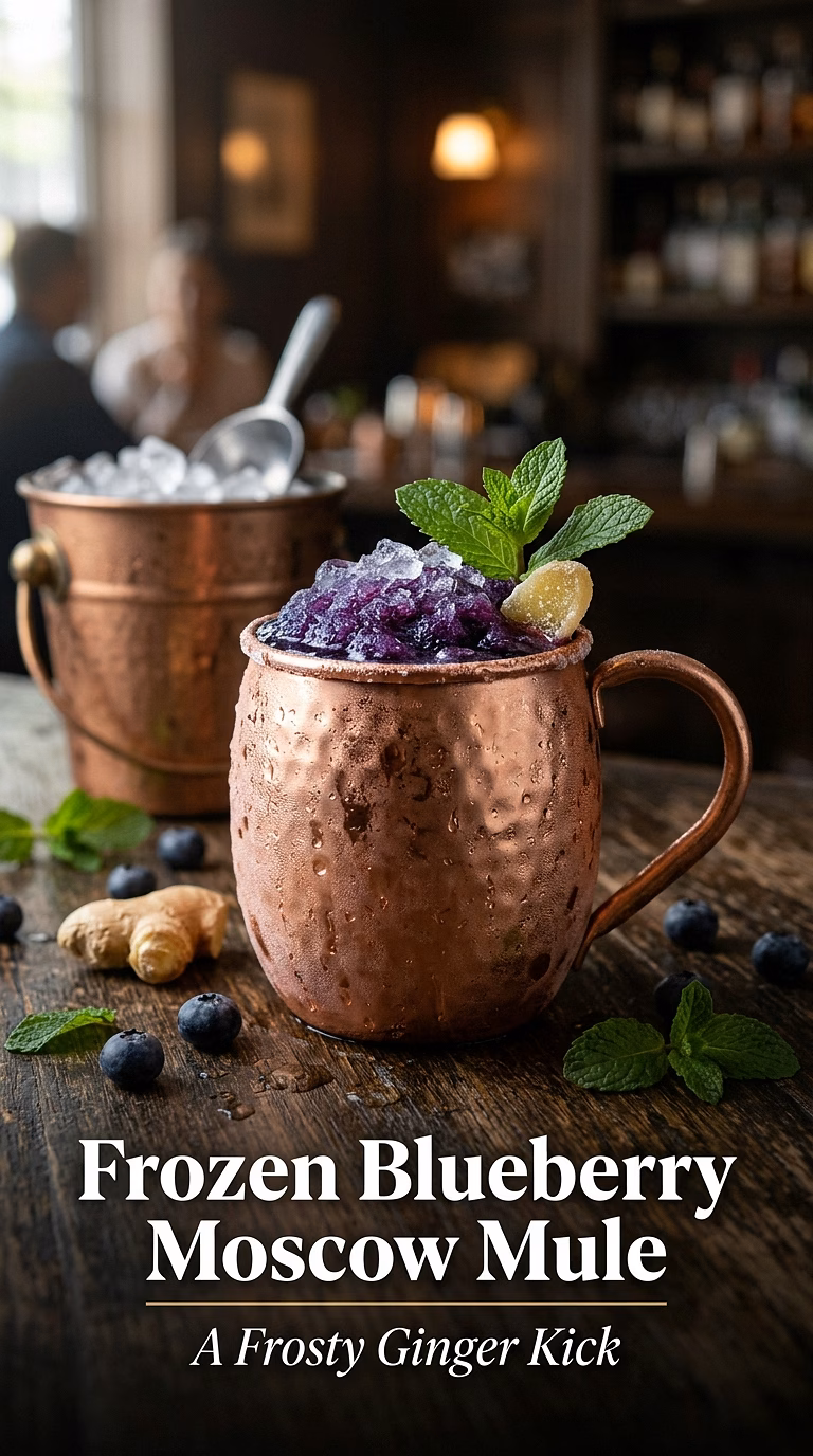 Frozen Blueberry Moscow Mule