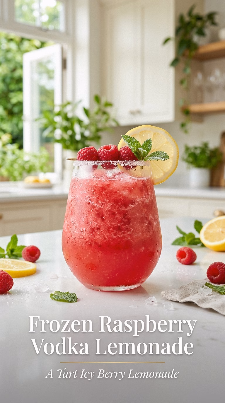 Frozen Raspberry Vodka Lemonade