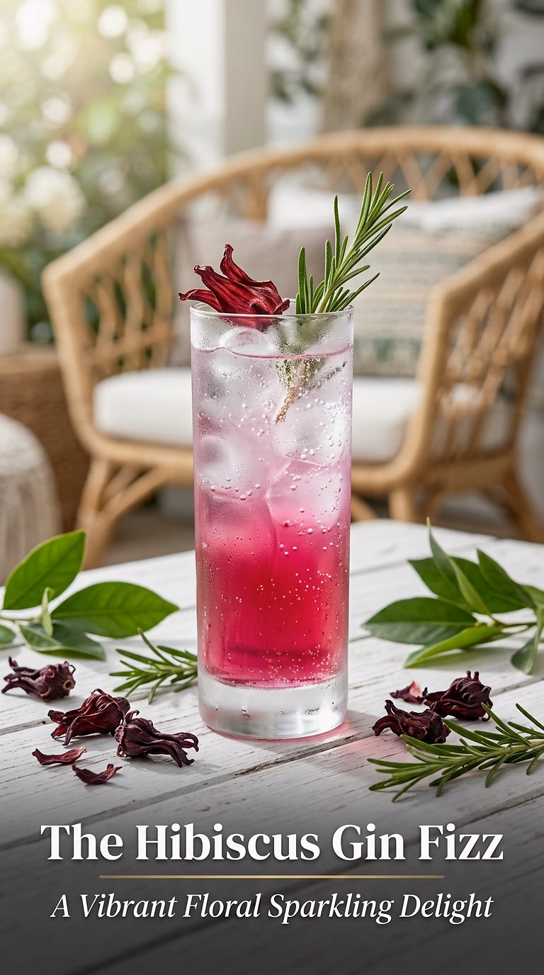 Hibiscus Gin Fizz