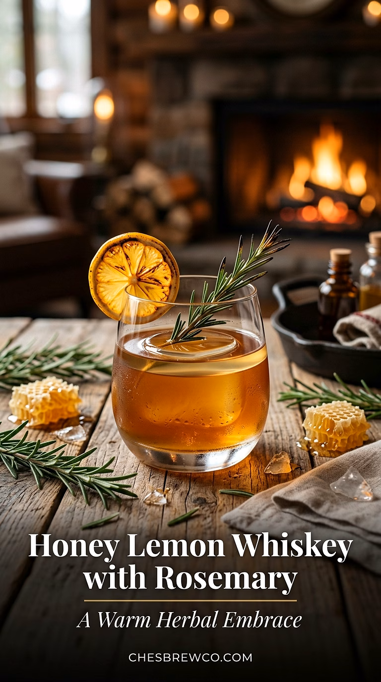 Honey Lemon Whiskey with Rosemary