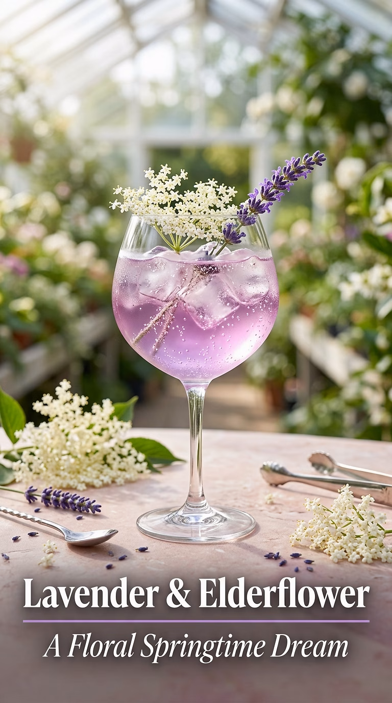 Lavender Elderflower Gin Cocktail