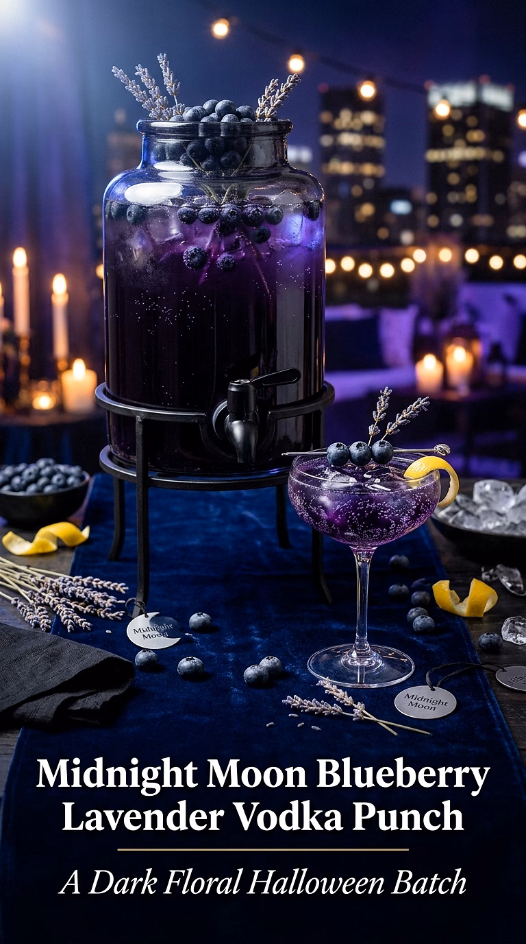 Midnight Moon Blueberry Lavender Vodka Punch