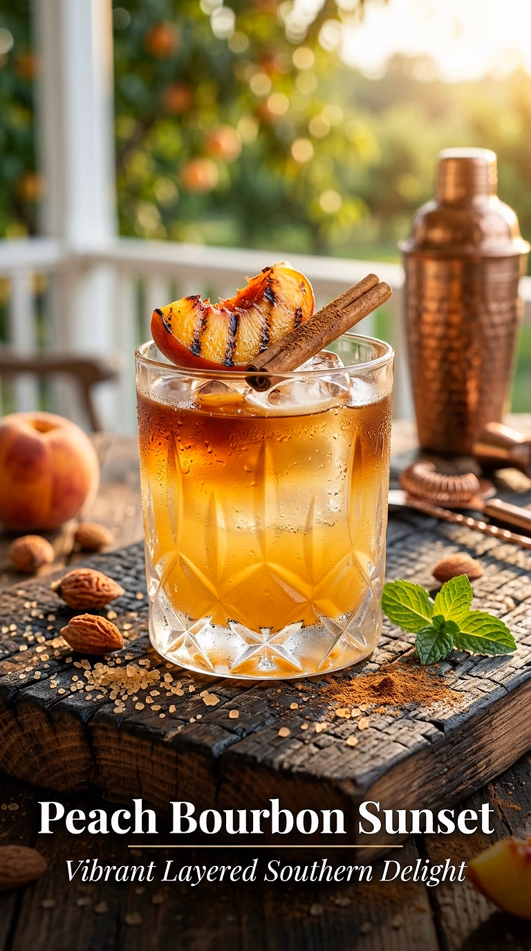 Peach Bourbon Sunset